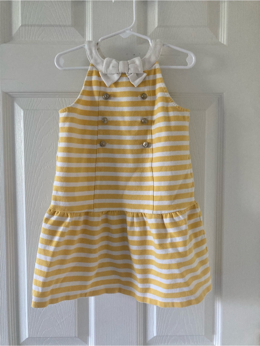 Janie and Jack Yellow Striped Dress, size 5